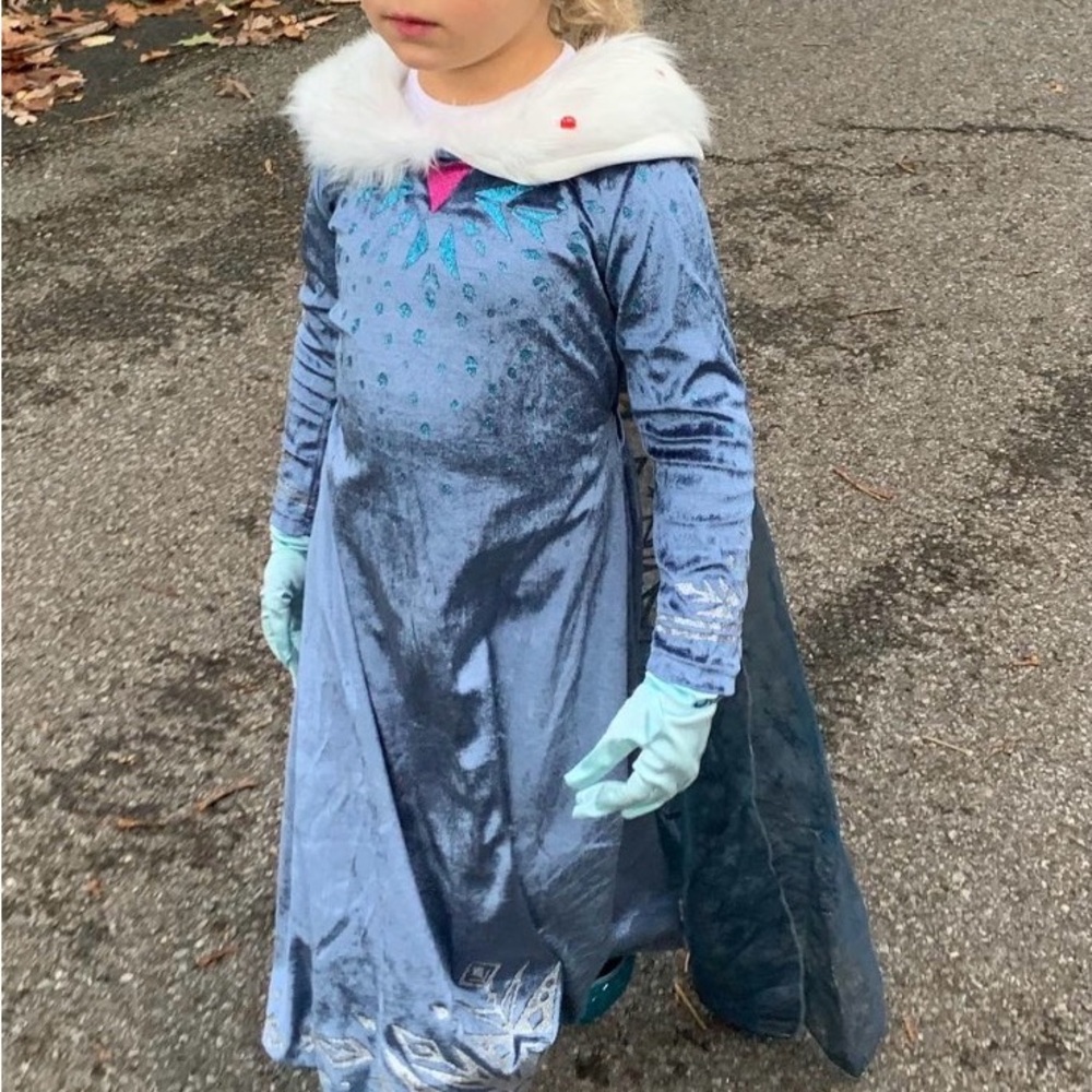 Blue and White Kids Princess Costume